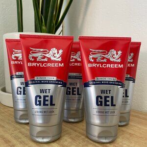 LOT 5 x Brylcreem Unscented Alcohol-Free Wet Look Hair Gel (5 x 5.07 oz)